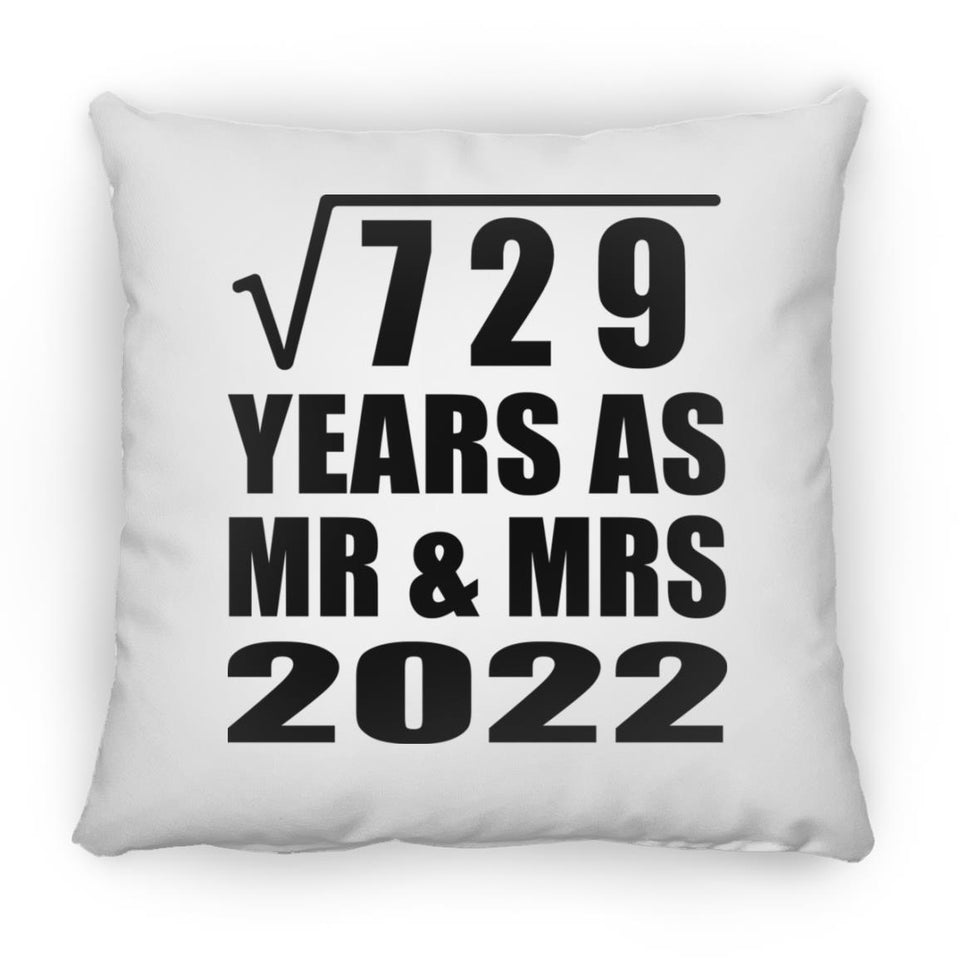 27th Anniversary Square Root of 729 Years As Mr & Mrs 2022 - Throw Pillow
