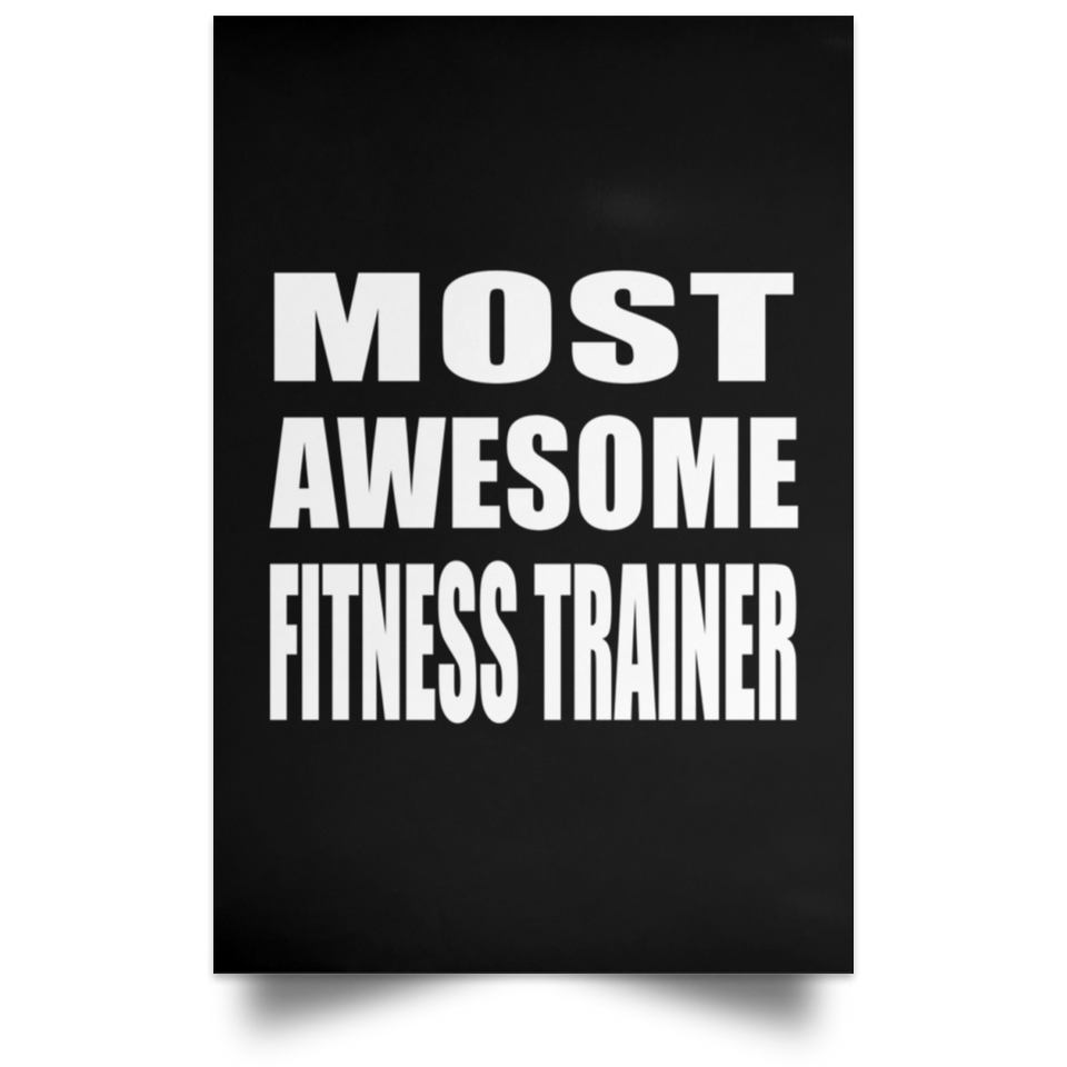 Most Awesome Fitness Trainer - Poster Portrait