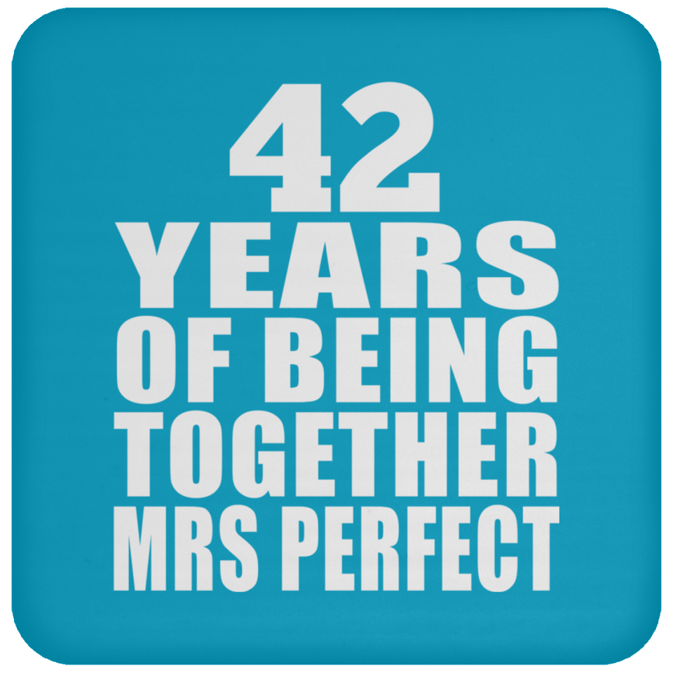 42nd Anniversary 42 Years Of Being Mrs Perfect - Drink Coaster