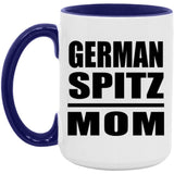 German Spitz Mom - 15oz Accent Mug Purple
