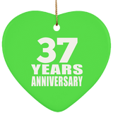 37th Anniversary 37 Years - Heart Ornament