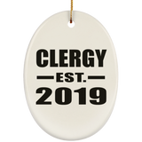 Clergy Established EST. 2019 - Oval Ornament