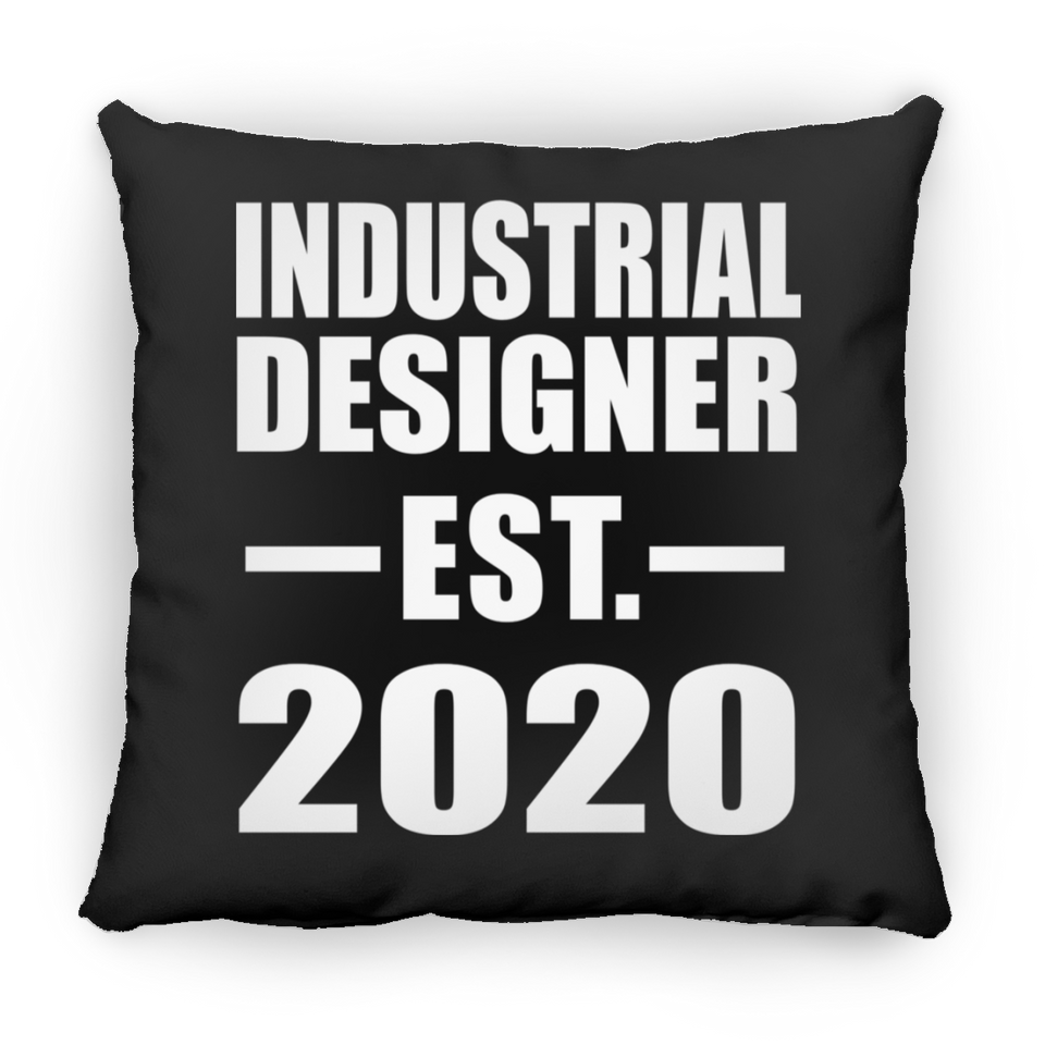 Industrial Designer Established EST. 2020 - Throw Pillow Black