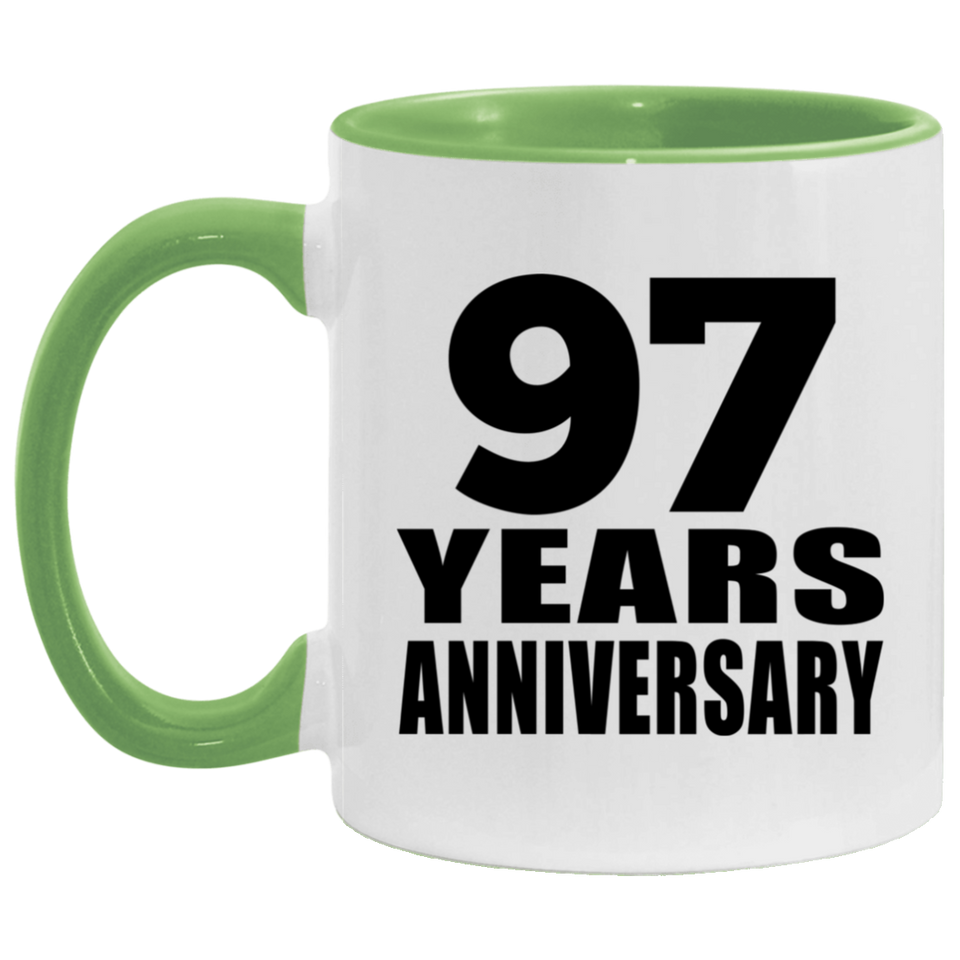 97th Anniversary 97 Years - 11oz Accent Mug Green
