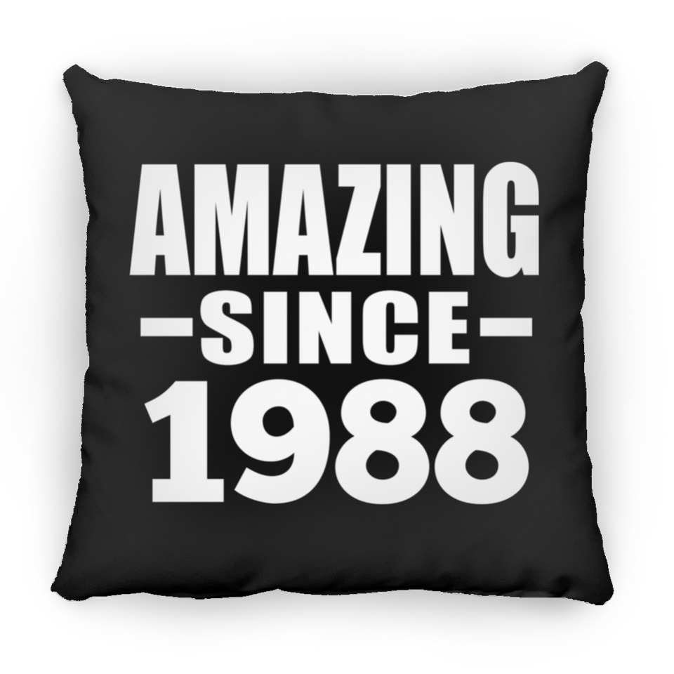 36th Birthday Amazing Since 1988 - Throw Pillow Black