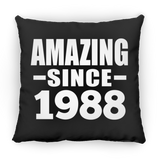 36th Birthday Amazing Since 1988 - Throw Pillow Black