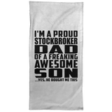Proud Stockbroker Dad Of Awesome Son - Hand Towel