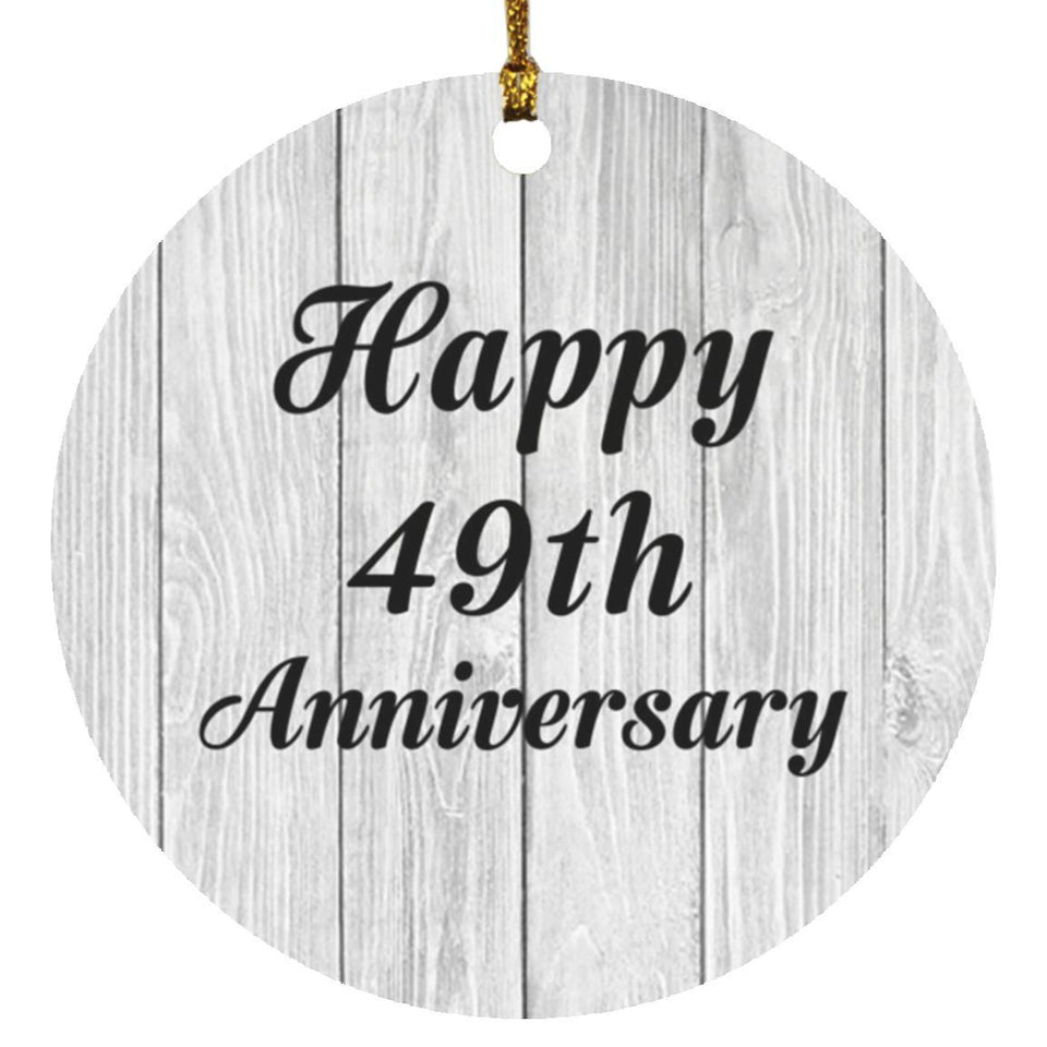 Happy 49th Anniversary - Circle Ornament F
