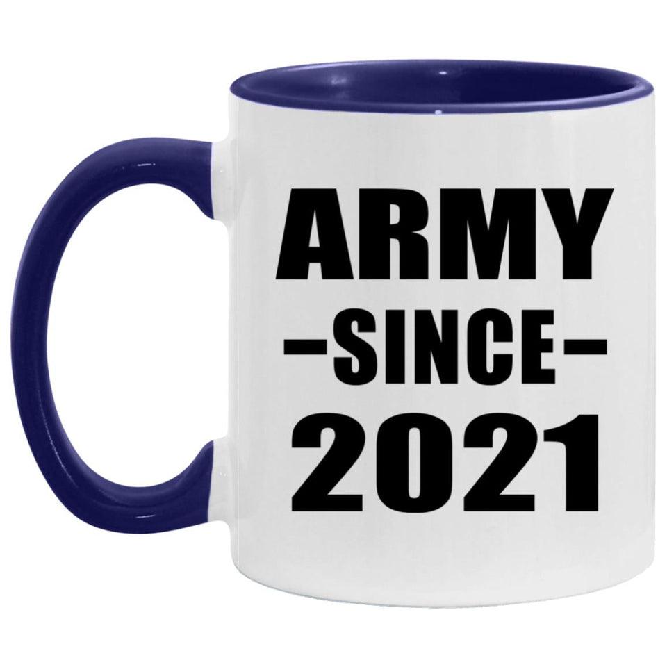 Army Since 2021 - 11oz Accent Mug Purple