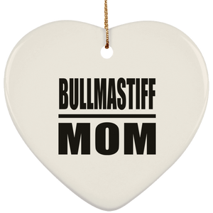 Bullmastiff Mom - Heart Ornament