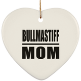 Bullmastiff Mom - Heart Ornament