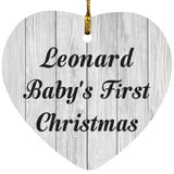 Leonard Baby's First Christmas - Heart Ornament F