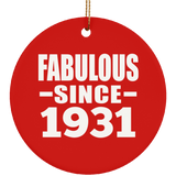 93rd Birthday Fabulous Since 1931 - Circle Ornament
