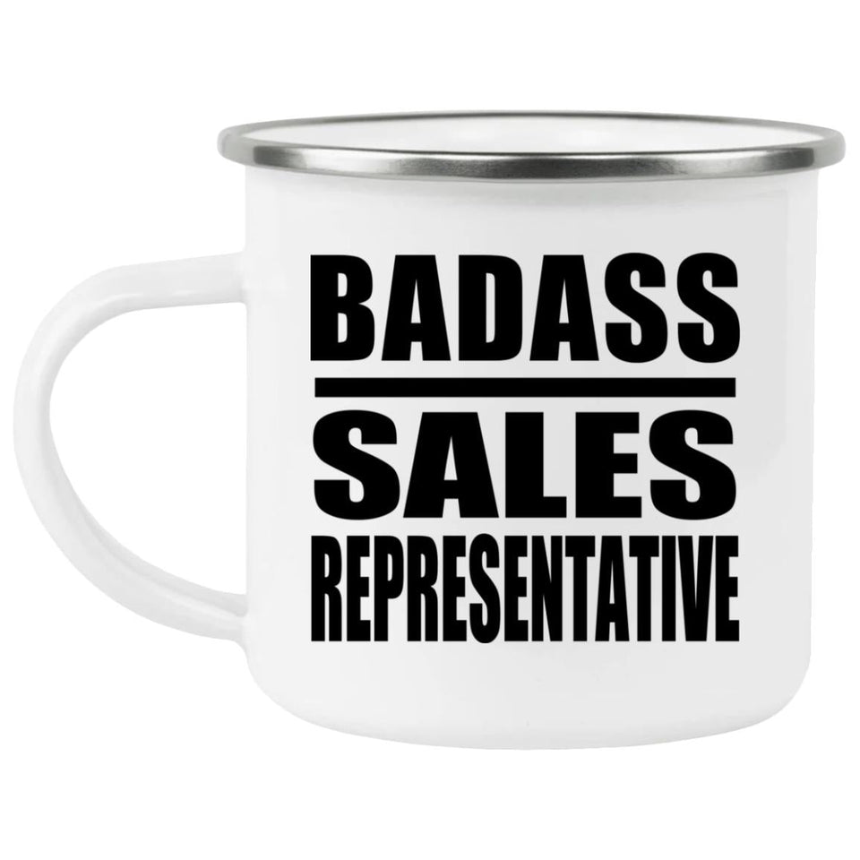 Badass Sales Representative - 12oz Camping Mug