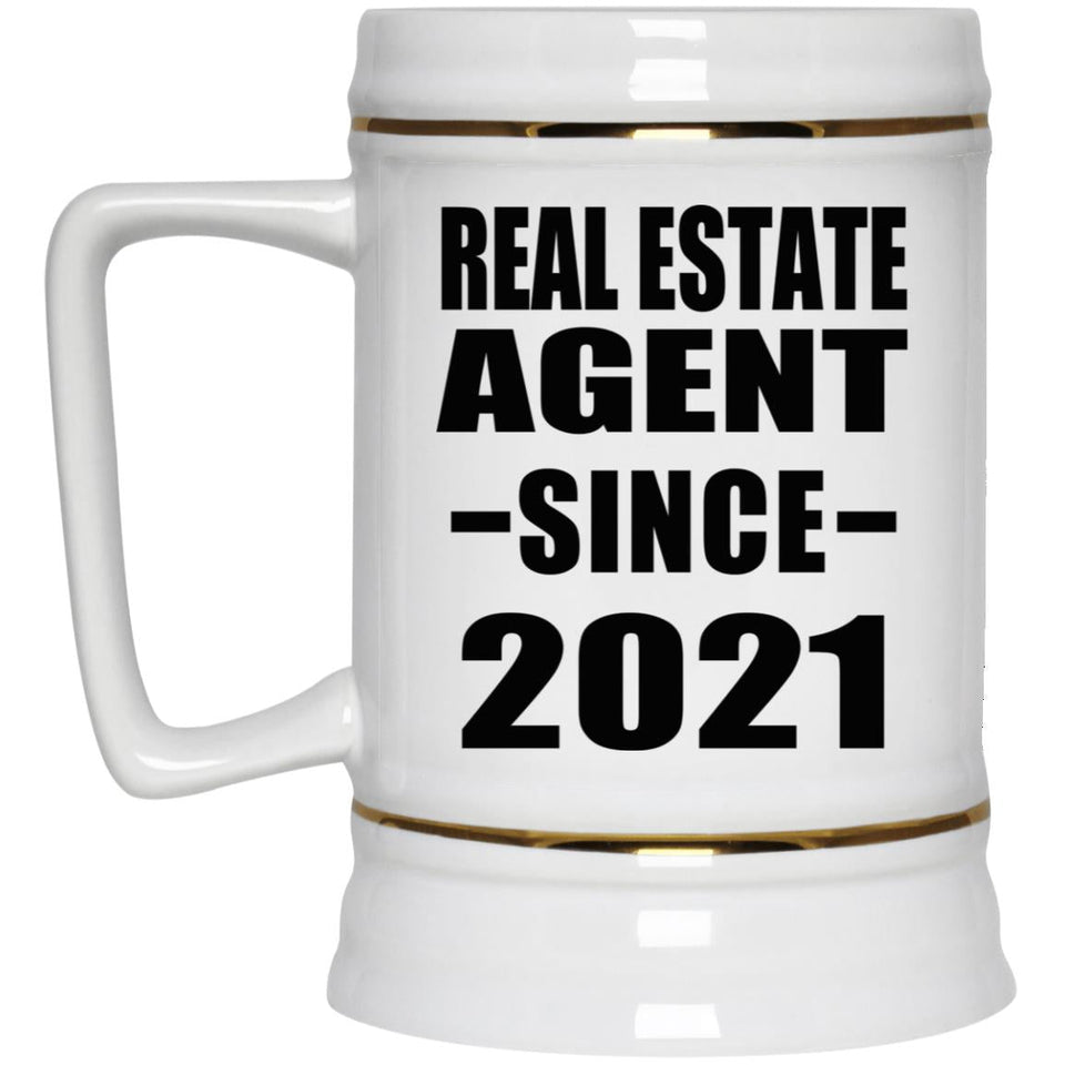 Real Estate Agent Since 2021 - Beer Stein