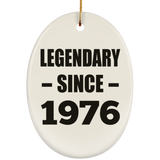 48th Birthday Legendary Since 1976 - Oval Ornament