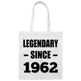 62nd Birthday Legendary Since 1962 - Tote Bag White