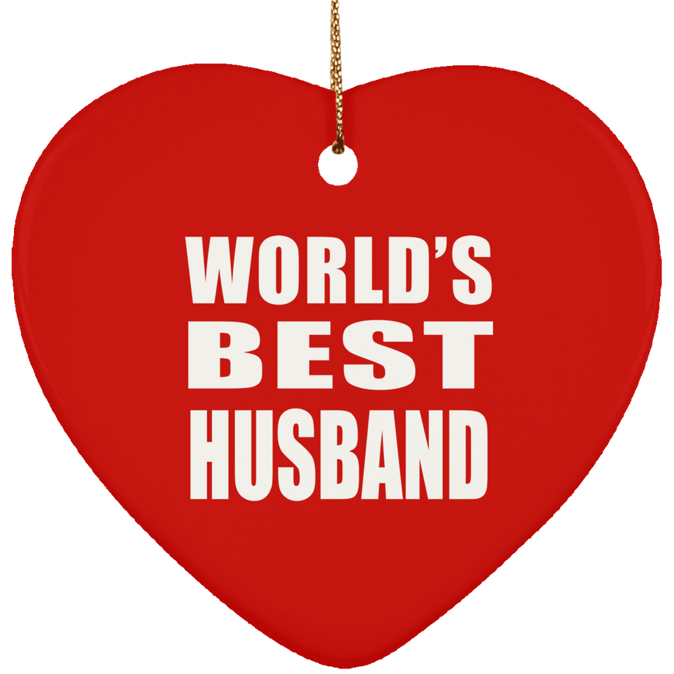 World's Best Husband - Heart Ornament