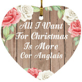 All I Want For Christmas Is More Cor Anglais - Heart Ornament B