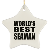 World's Best Seaman - Star Ornament