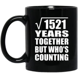 39th Anniversary Square Root of 1521 Years Who's Counting - 11oz Coffee Mug Black