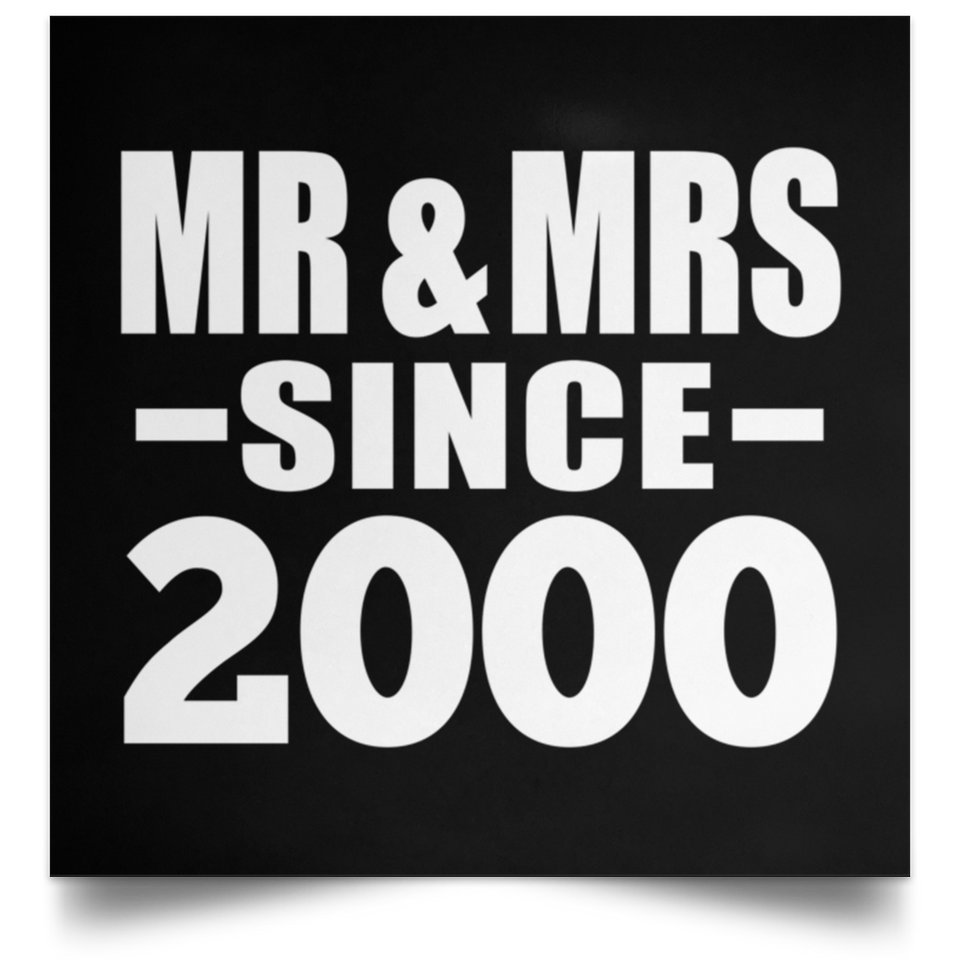 24th Anniversary Mr & Mrs Since 2000 - Poster Square