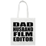 Dad Husband Film Editor - Tote Bag White