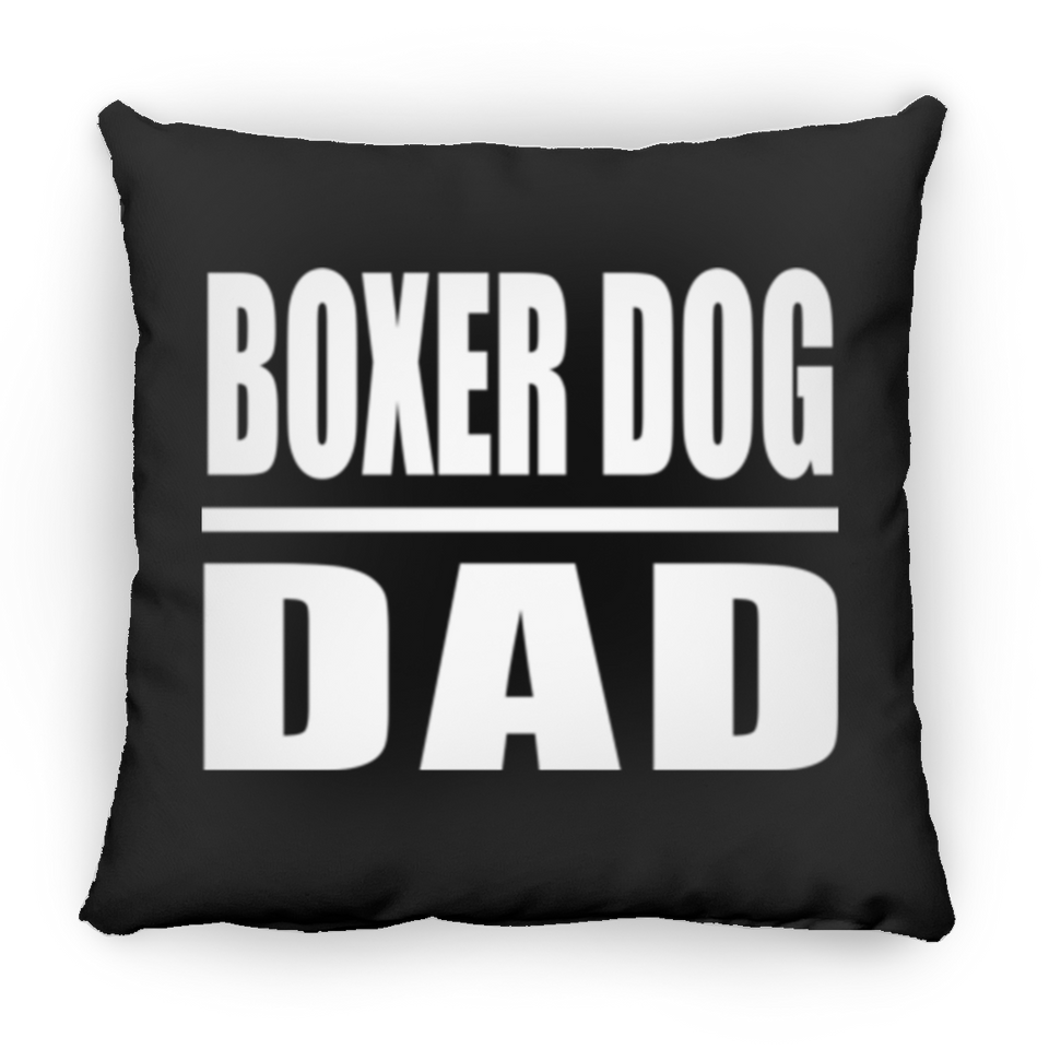 Boxer Dog Dad - Throw Pillow Black