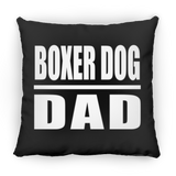 Boxer Dog Dad - Throw Pillow Black