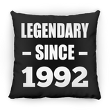 32nd Birthday Legendary Since 1992 - Throw Pillow Black