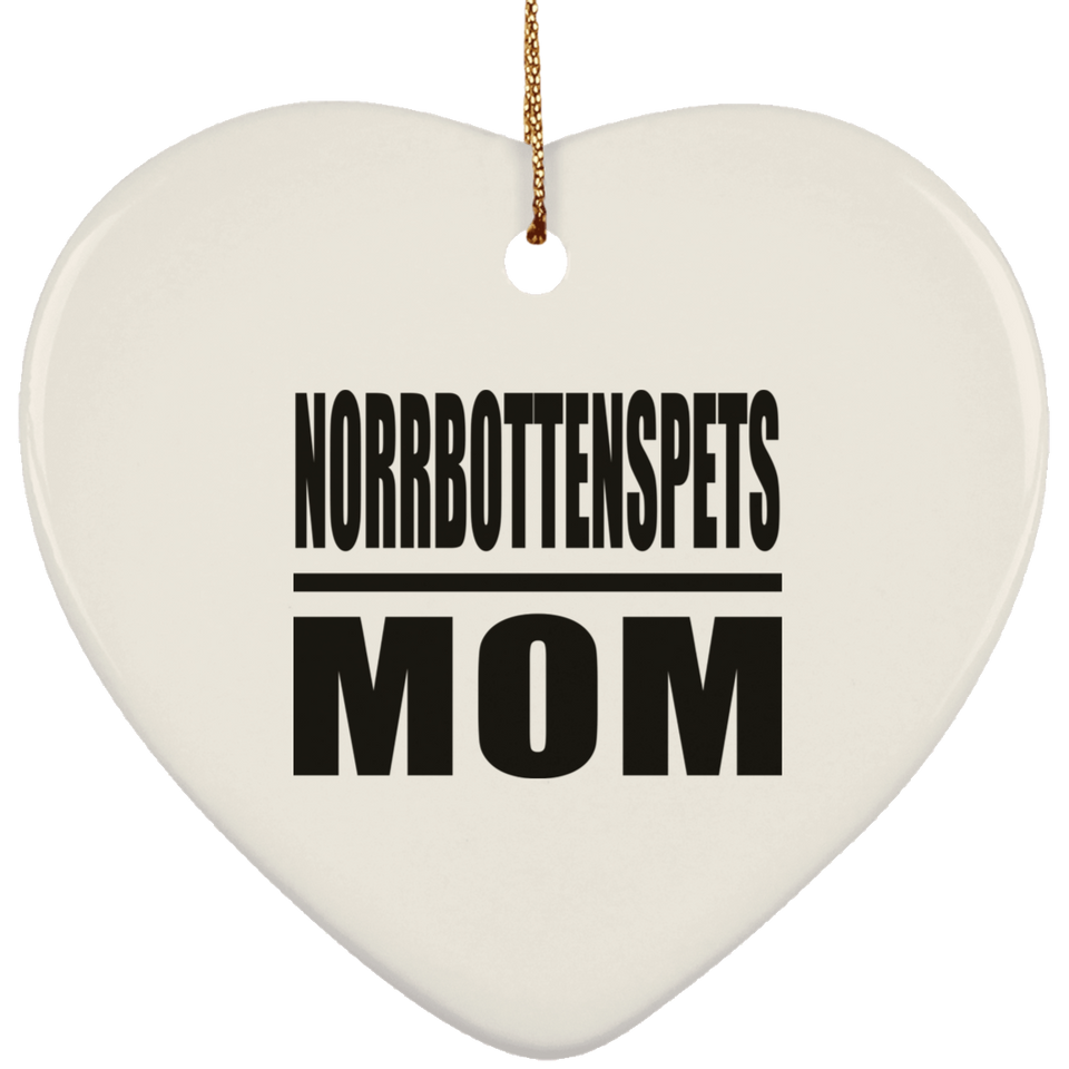 Norrbottenspets Mom - Heart Ornament
