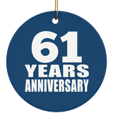 61st Anniversary 61 Years Anniversary - Circle Ornament