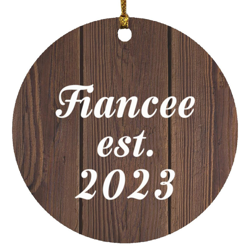 Fiancee Established EST. 2023 - Circle Ornament D