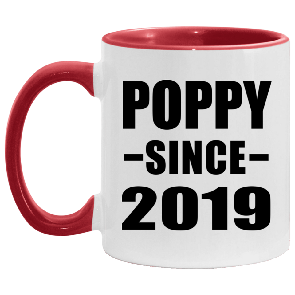 Poppy Since 2019 - 11oz Accent Mug Red