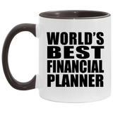 World's Best Financial Planner - 11oz Accent Mug Black