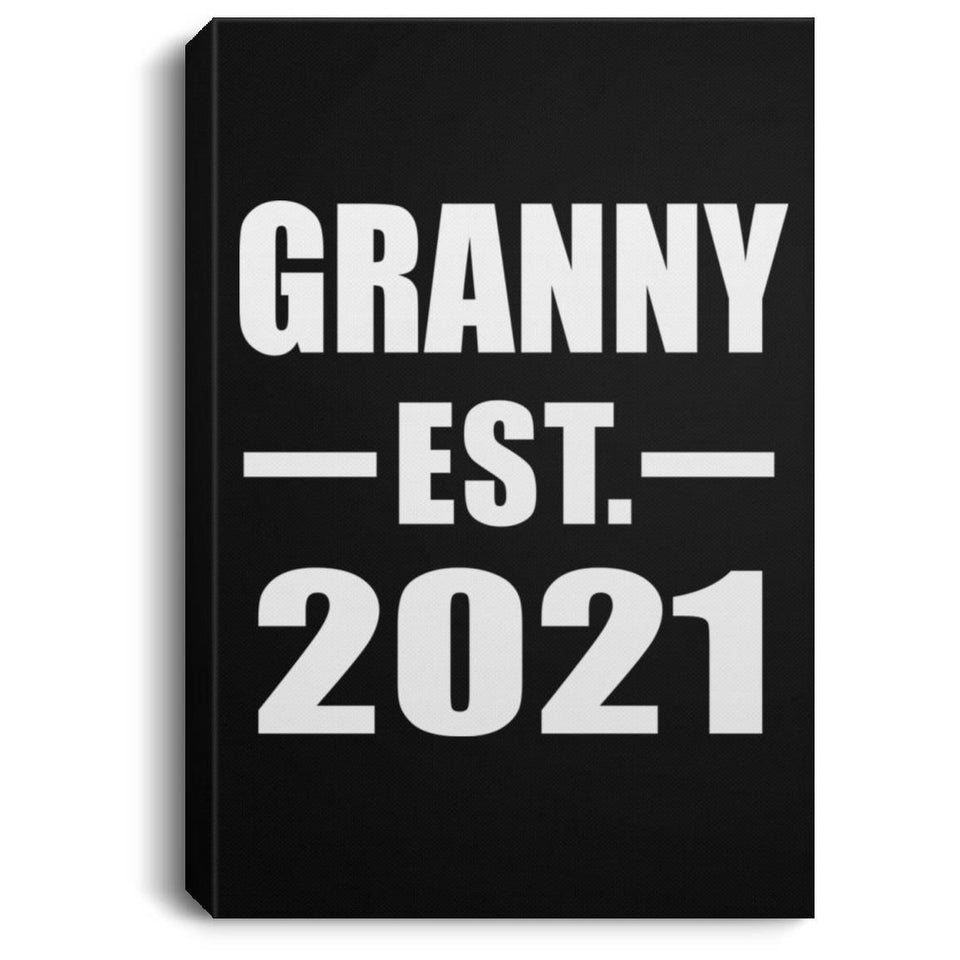 Granny Established EST. 2021 - Canvas Portrait
