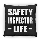 Safety Inspector Life - Throw Pillow Black