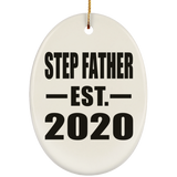 Step Father Established EST. 2020 - Oval Ornament