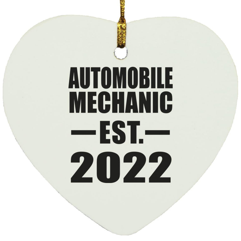Automobile Mechanic Established EST. 2022 - Heart Ornament