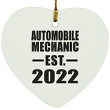 Automobile Mechanic Established EST. 2022 - Heart Ornament