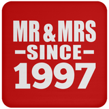 27th Anniversary Mr & Mrs Since 1997 - Drink Coaster