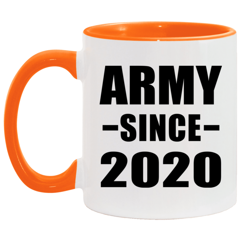 Army Since 2020 - 11oz Accent Mug Orange