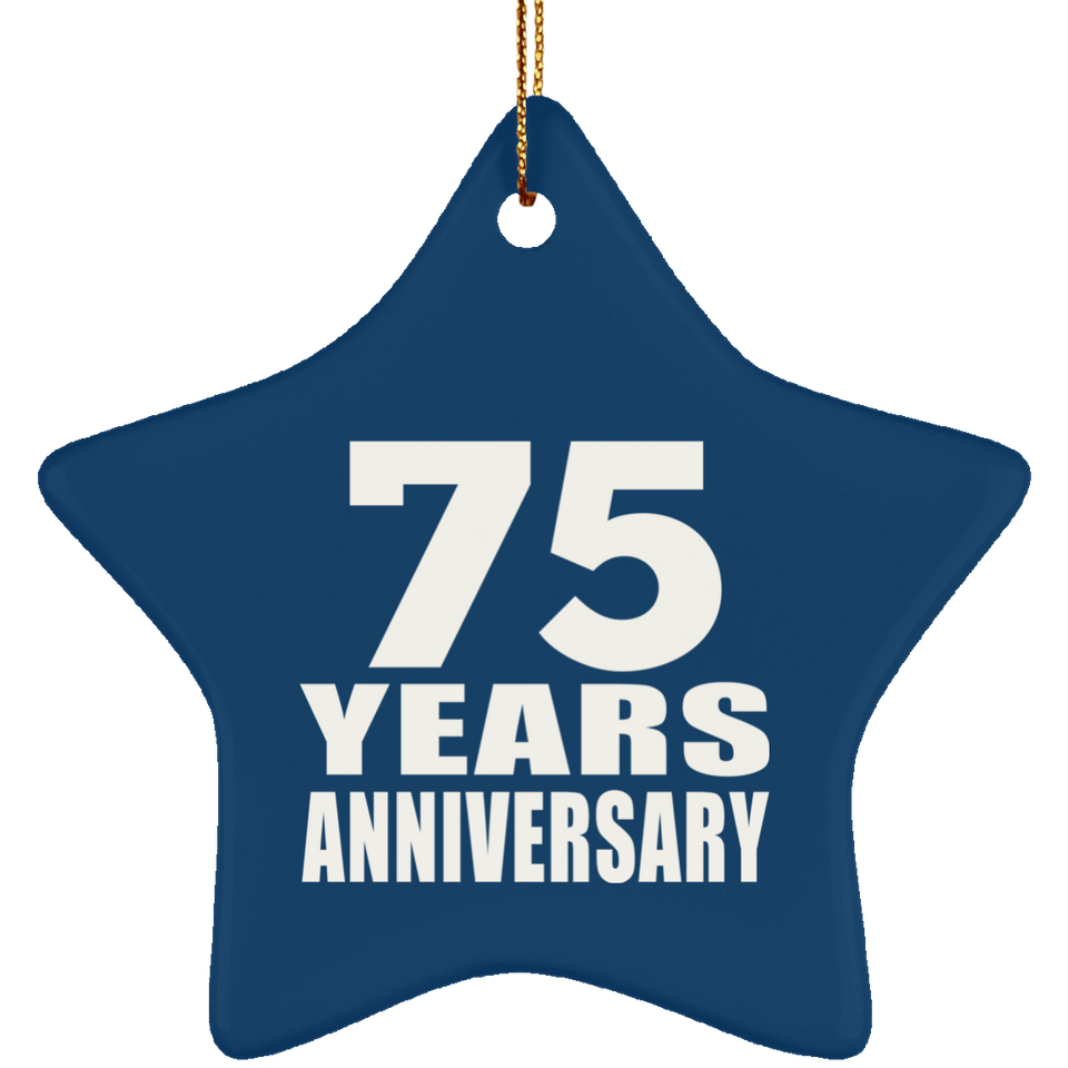 75th Anniversary 75 Years - Star Ornament