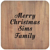 Merry Christmas Sims Family - Drink Coaster C