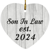 Son In Law Established Est. 2024 - Heart Ornament F