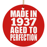 87th Birthday Made In 1937 Aged to Perfection - Circle Ornament