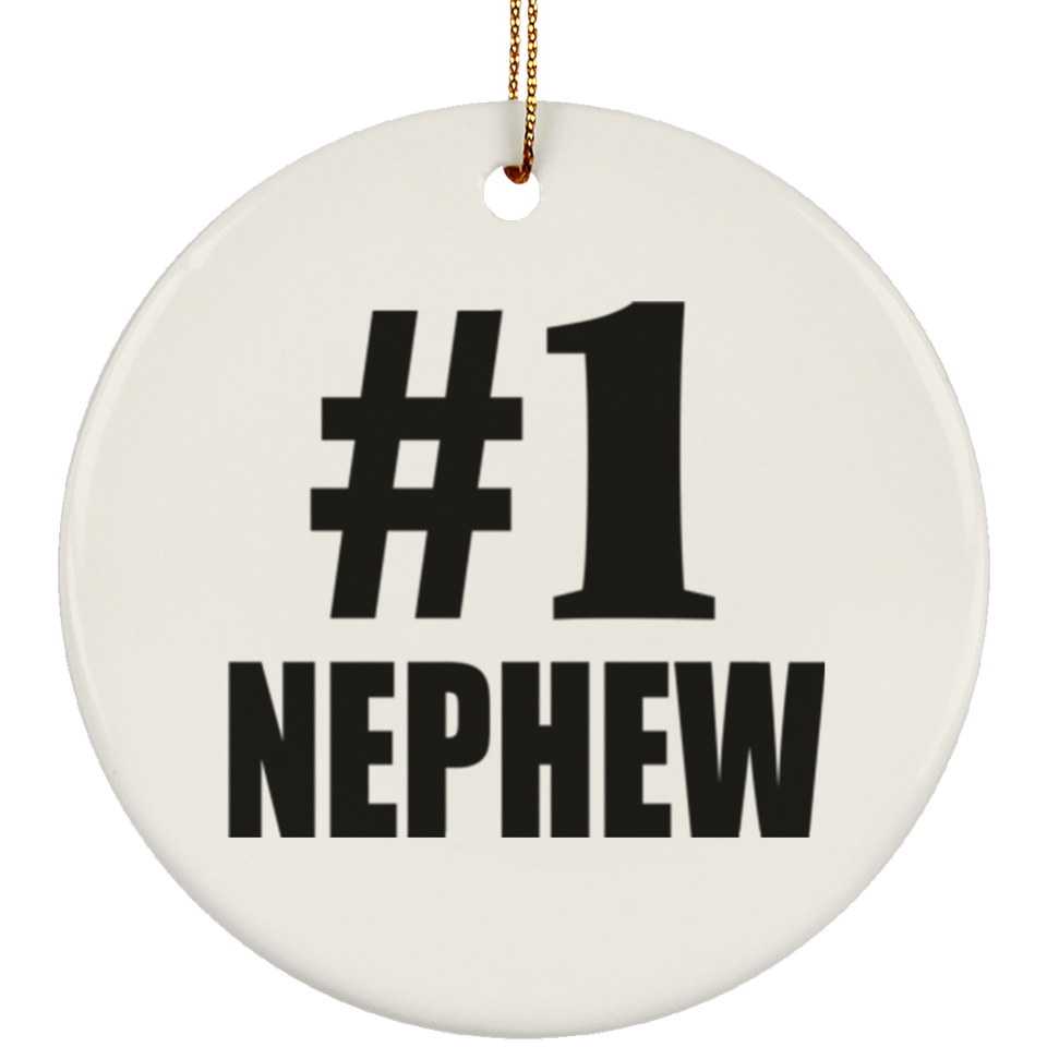 Number One #1 Nephew - Circle Ornament