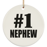 Number One #1 Nephew - Circle Ornament