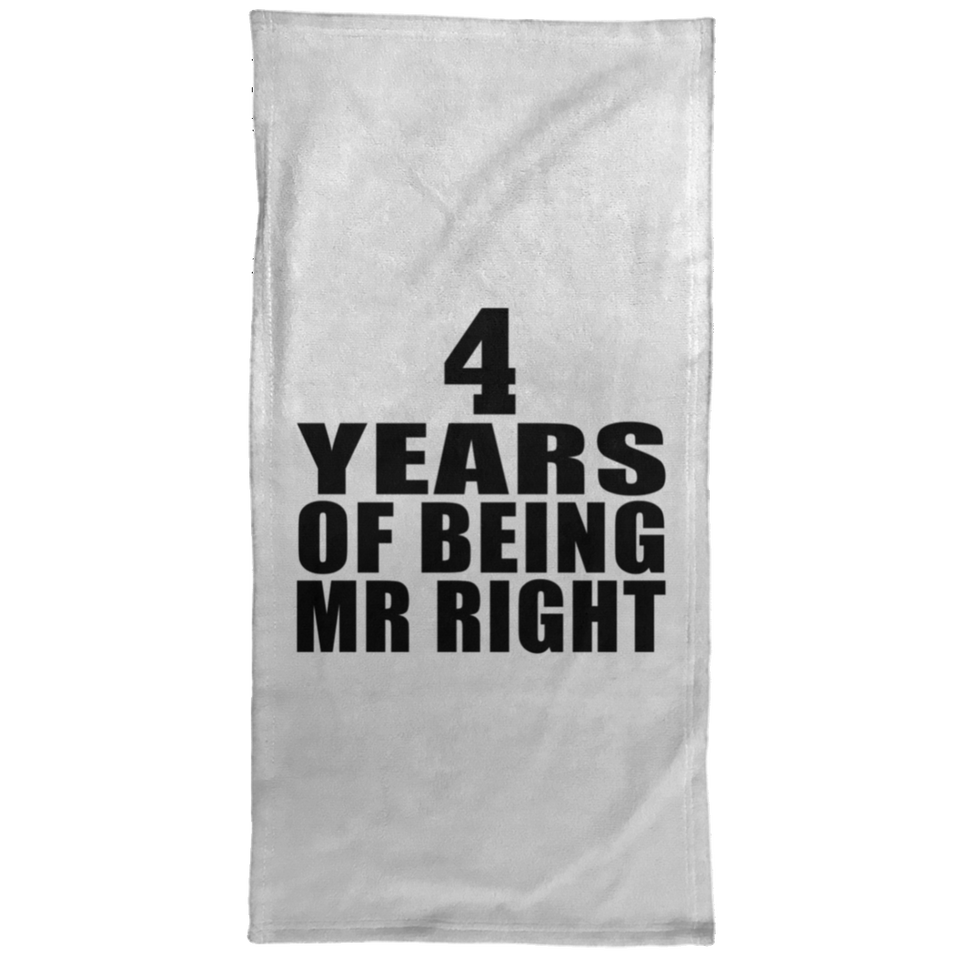 4th Anniversary 4 Years Of Being Mr Right - Hand Towel