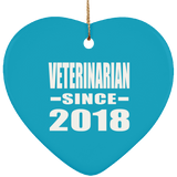 Veterinarian Since 2018 - Heart Ornament